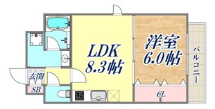 プレサンス昭和通ESRISEの物件間取画像